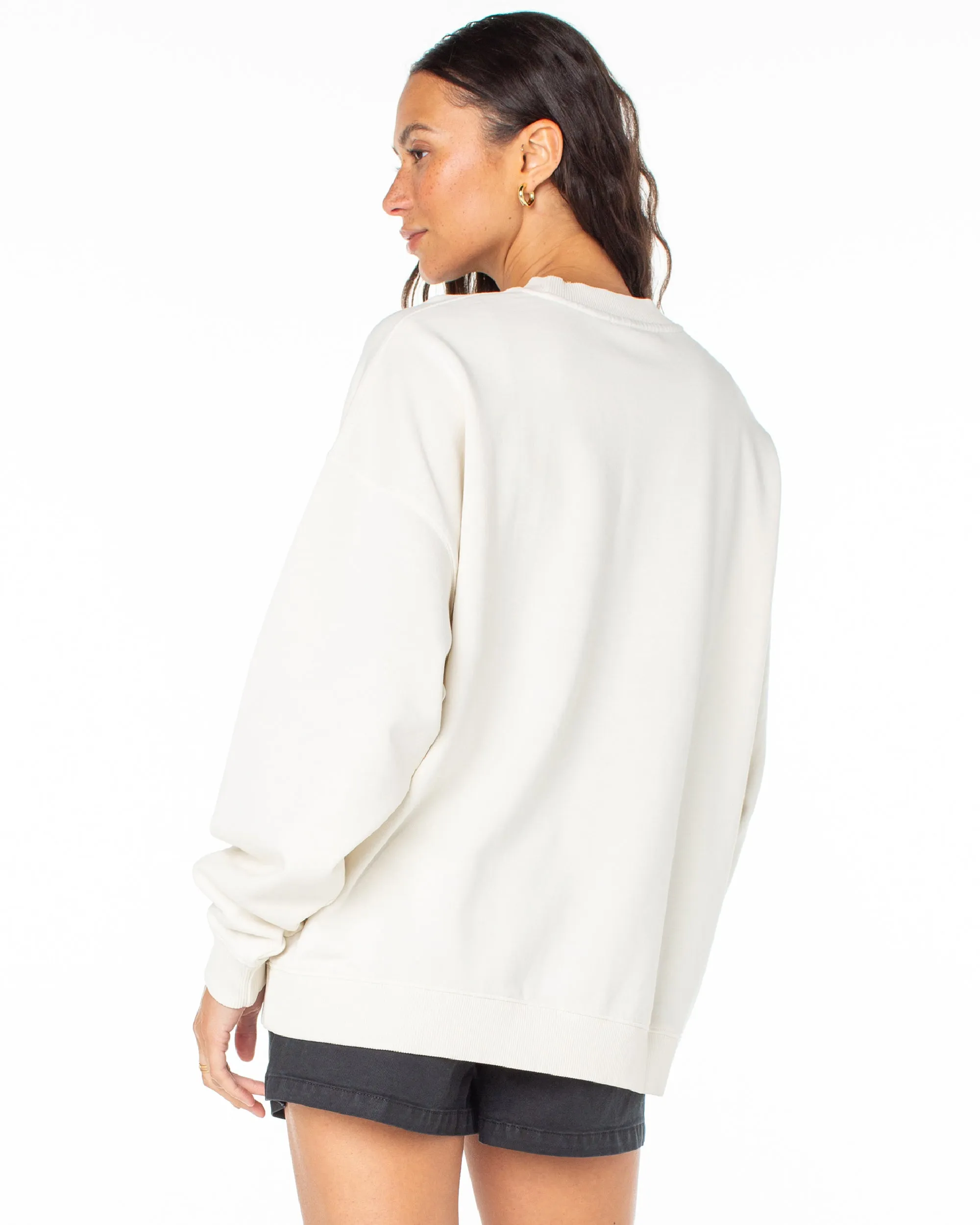 Lineup Oversized Crew Neck Sweatshirt - Snow White sold by Roxy product image thumbnail 2