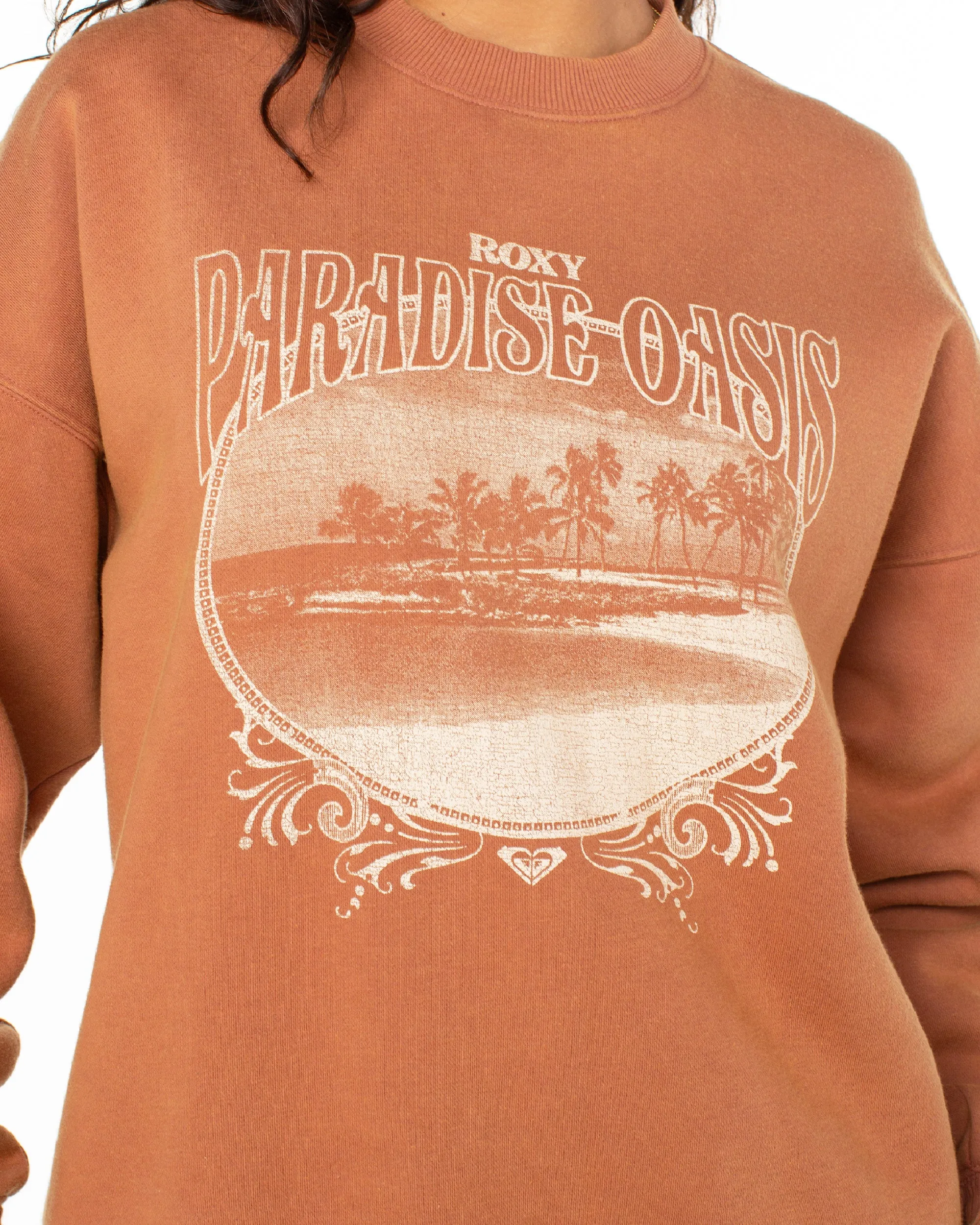 Lineup Oversized Crew Neck Sweatshirt - Russet sold by Roxy product image thumbnail 4