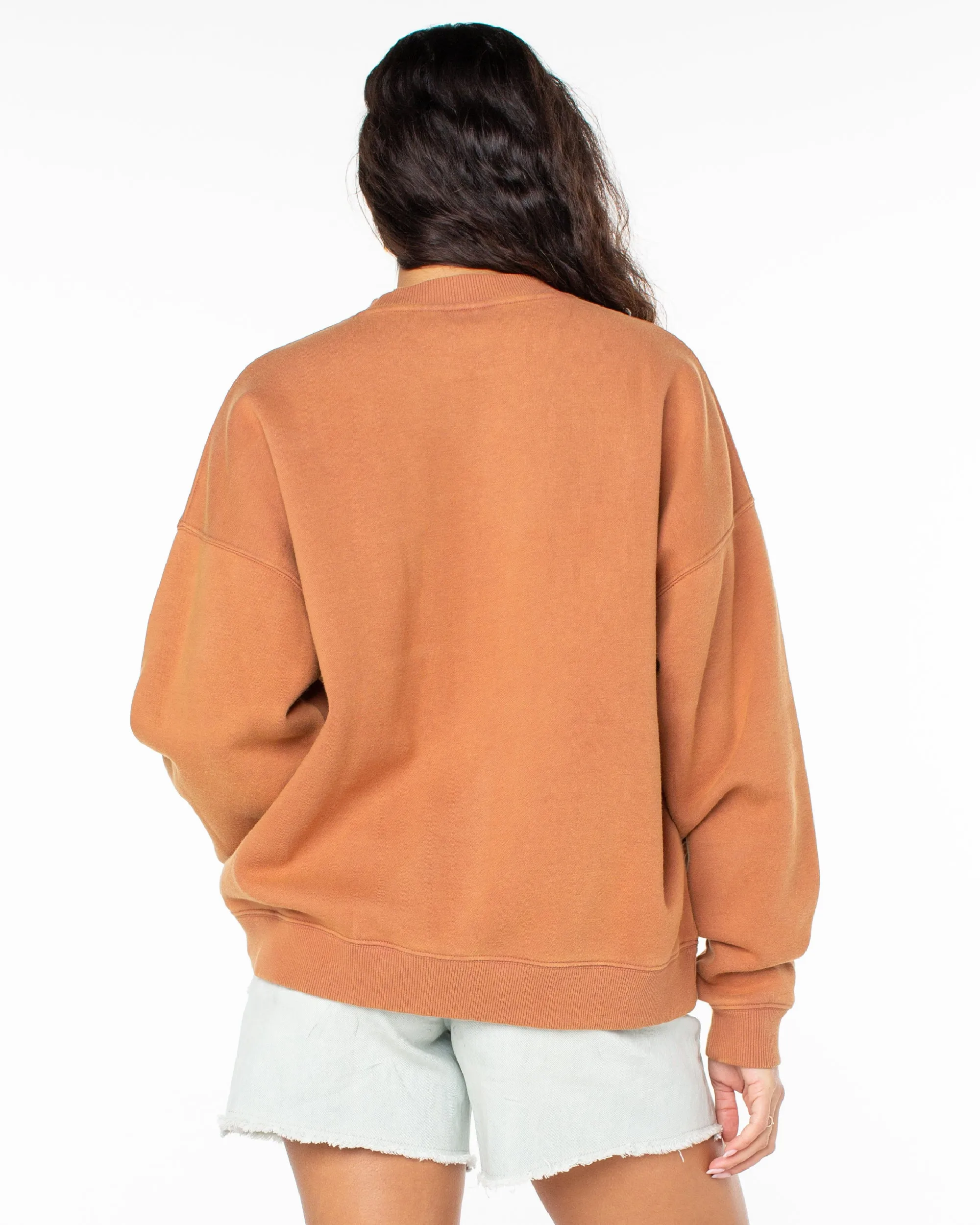 Lineup Oversized Crew Neck Sweatshirt - Russet sold by Roxy product image thumbnail 2
