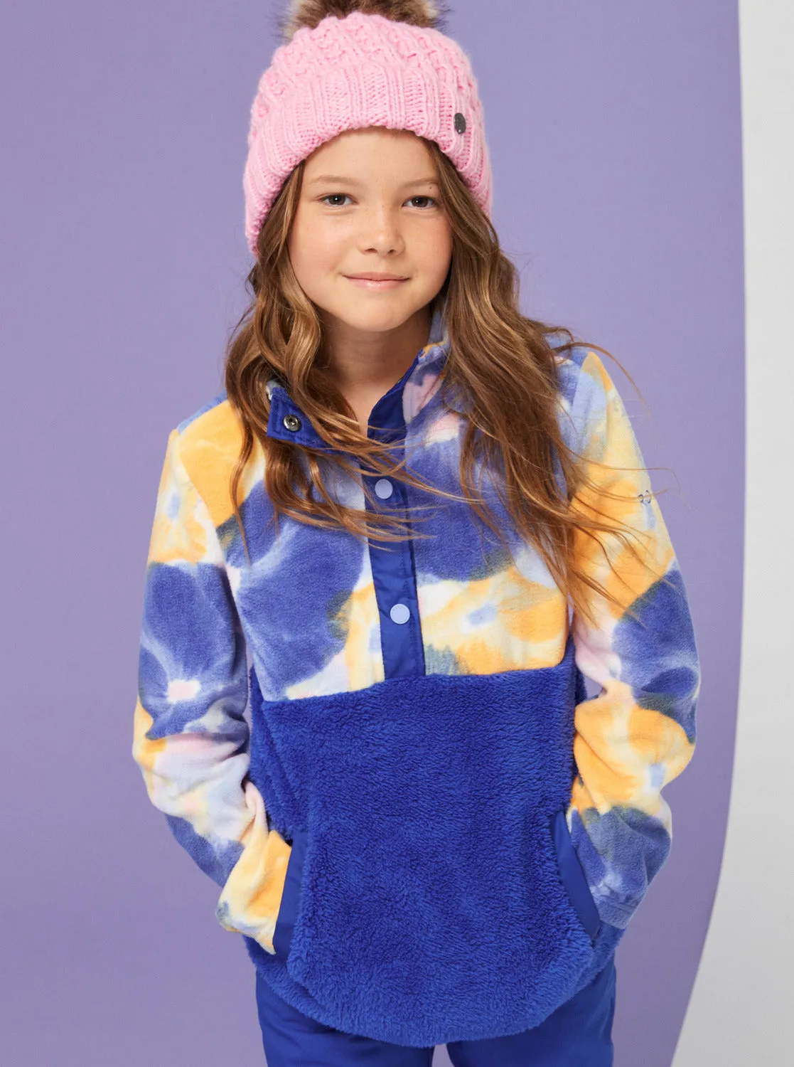 Girls 4-16 Alabama Technical Fleece - Bright White Pansy Pansy Rg sold by Roxy product image thumbnail 5