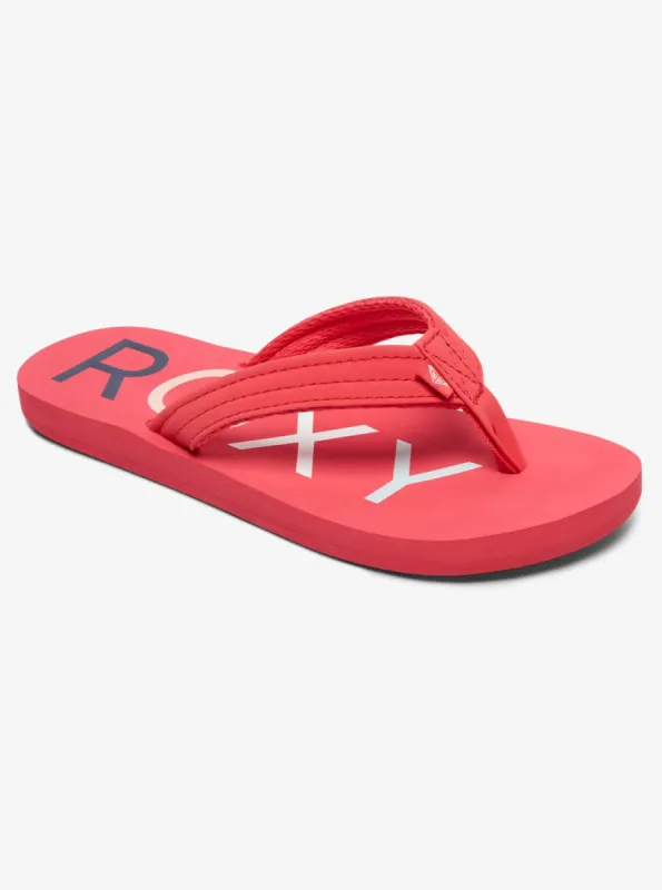 Girls 4-16 Vista Flip-Flops - Berry sold by Roxy