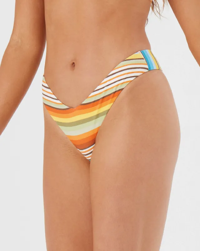 V-Front Cheeky Bikini Bottom - Multi sold by Roxy
