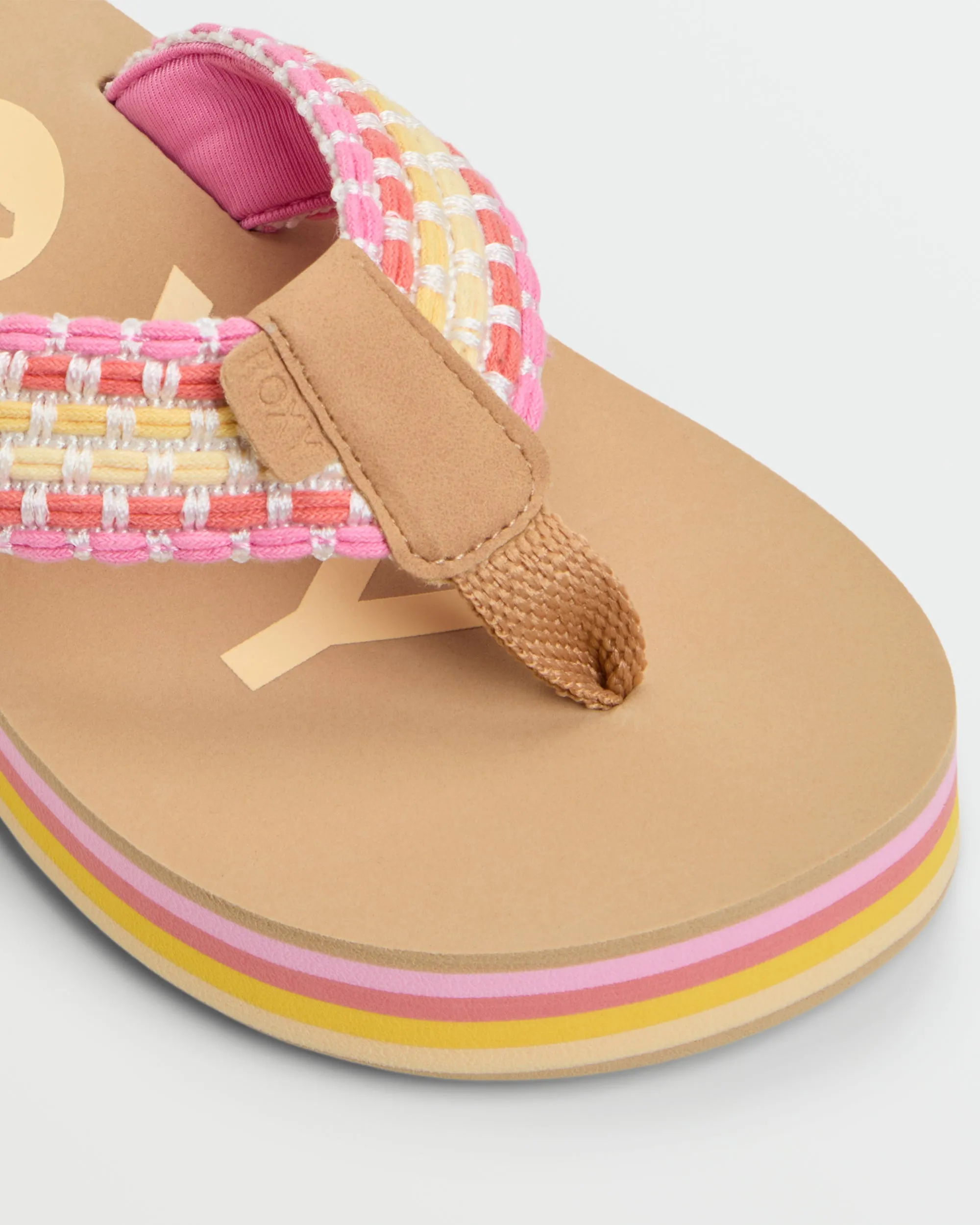 Girls 4-16 Chika Hi Flip Flops - Sunset Multi sold by Roxy product image thumbnail 5