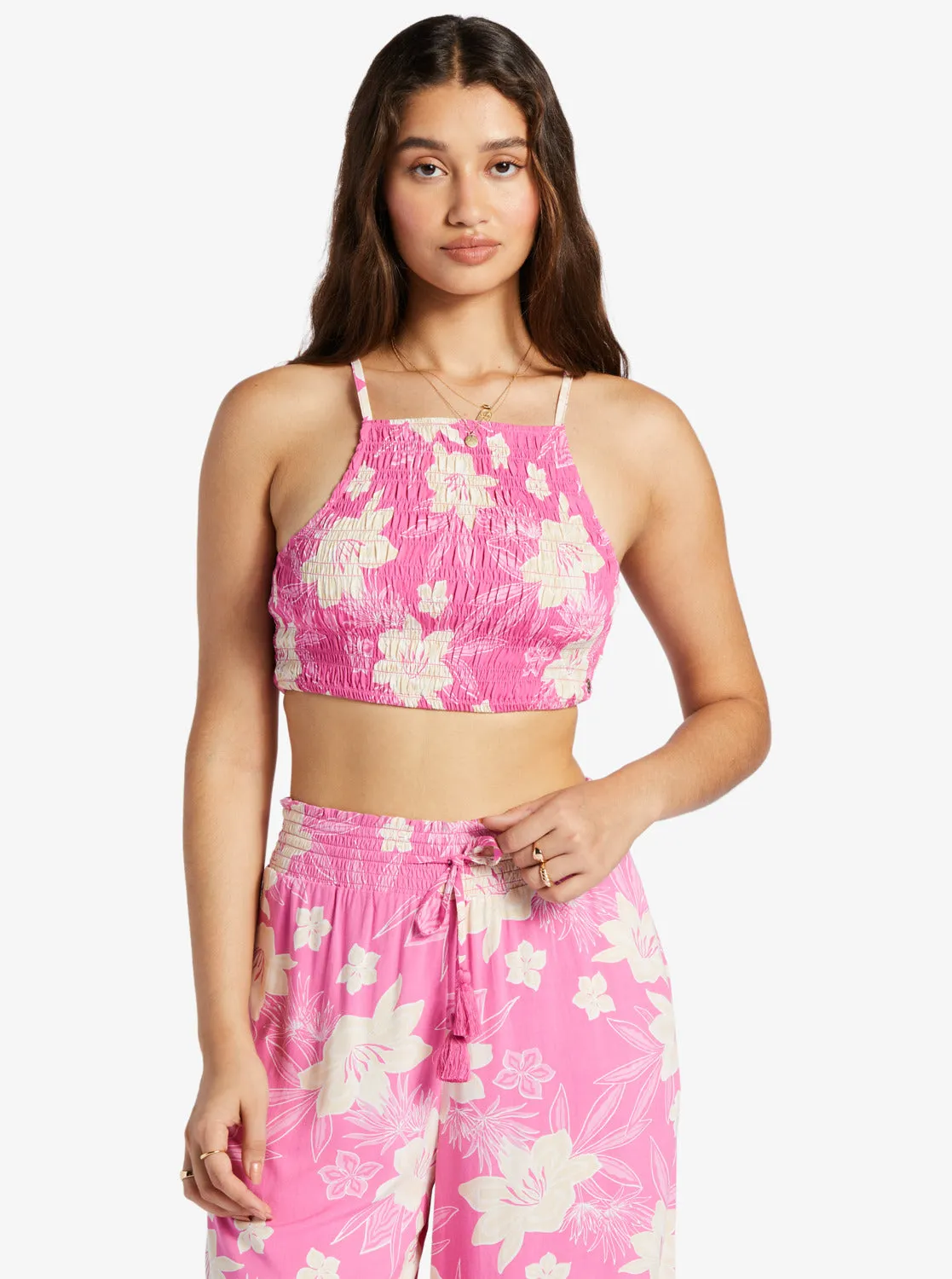 Live Free Strappy Tank - Shocking Pink Wild Oasis sold by Roxy