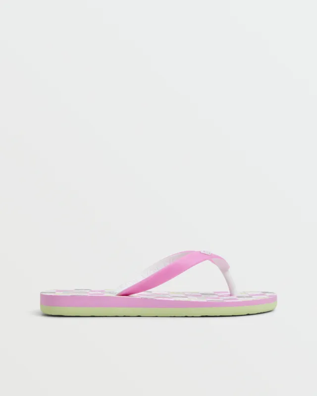 Girls 4-16 Tahiti VII Flip Flops - Party Wave sold by Roxy