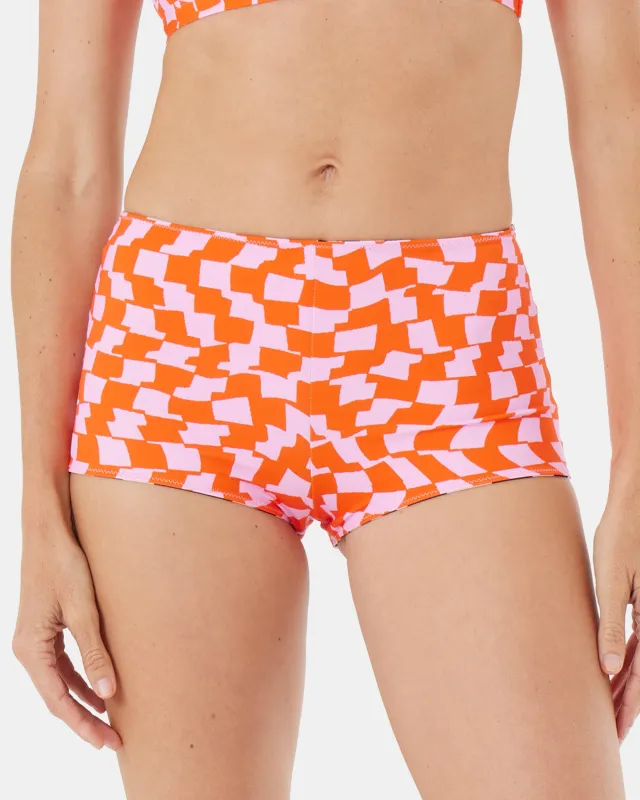 Checked Out Reversible Shortie Bikini Bottom sold by Roxy