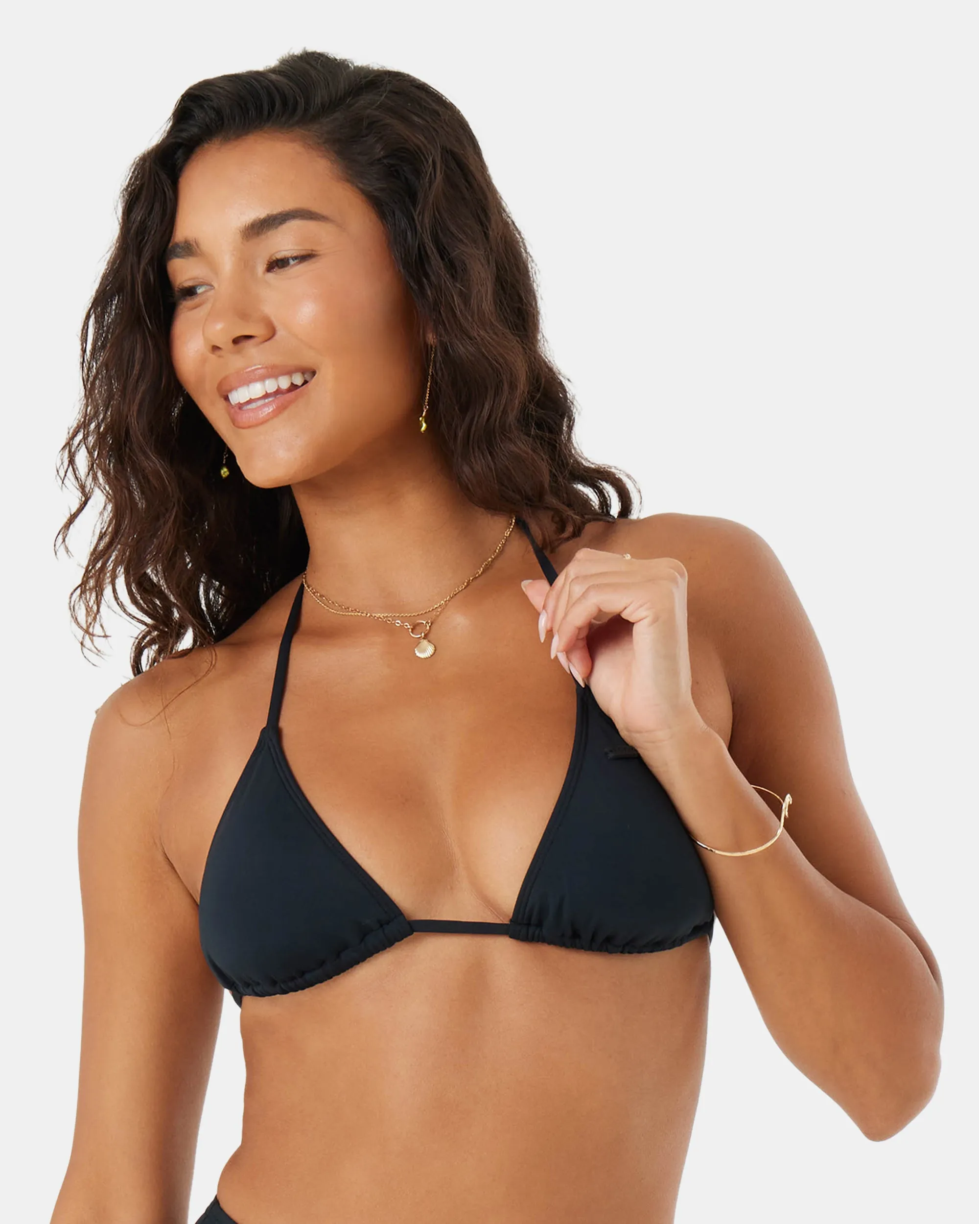 SD Beach Classics Athletic Triangle Bikini Top sold by Roxy