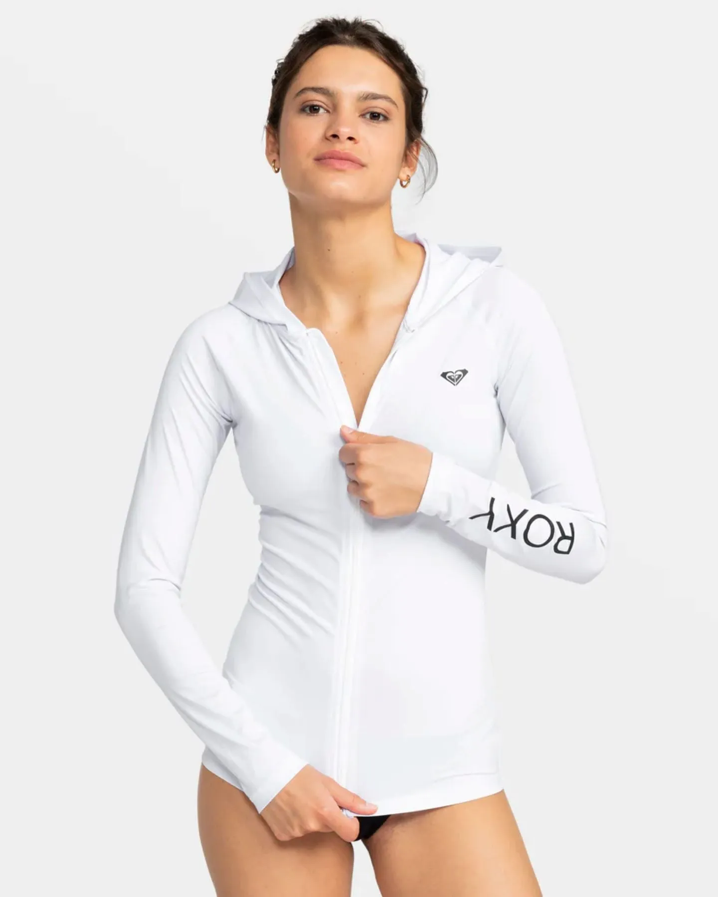 New Essentials Long Sleeve Hoodie Zipped Rashguard sold by Roxy