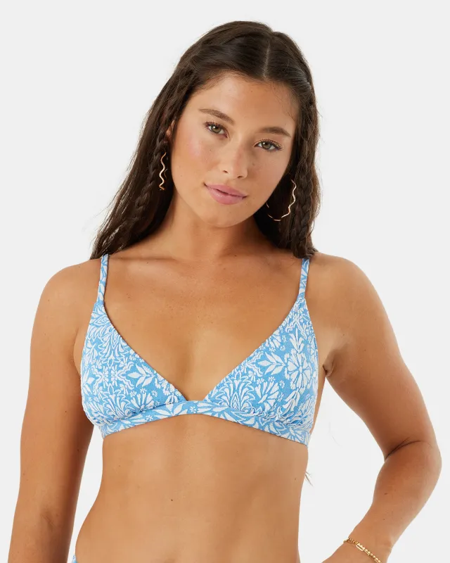 Tile Tranquility Fixed Triangle Bikini Top sold by Roxy