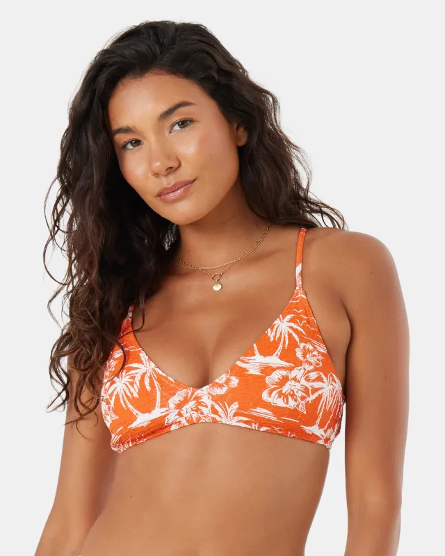 Vacay Vibes Athletic Triangle Bikini Top sold by Roxy