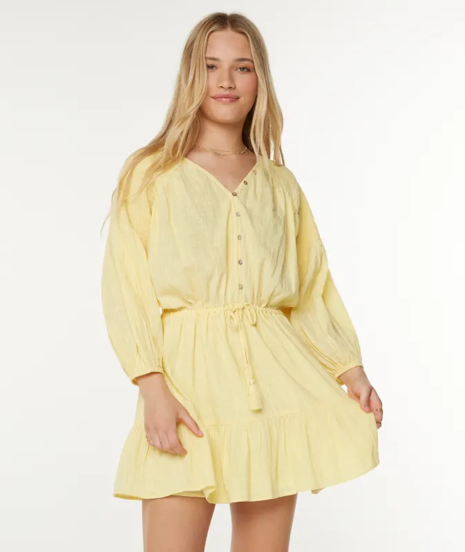Bright Lotus Mini Dress made by Roxy