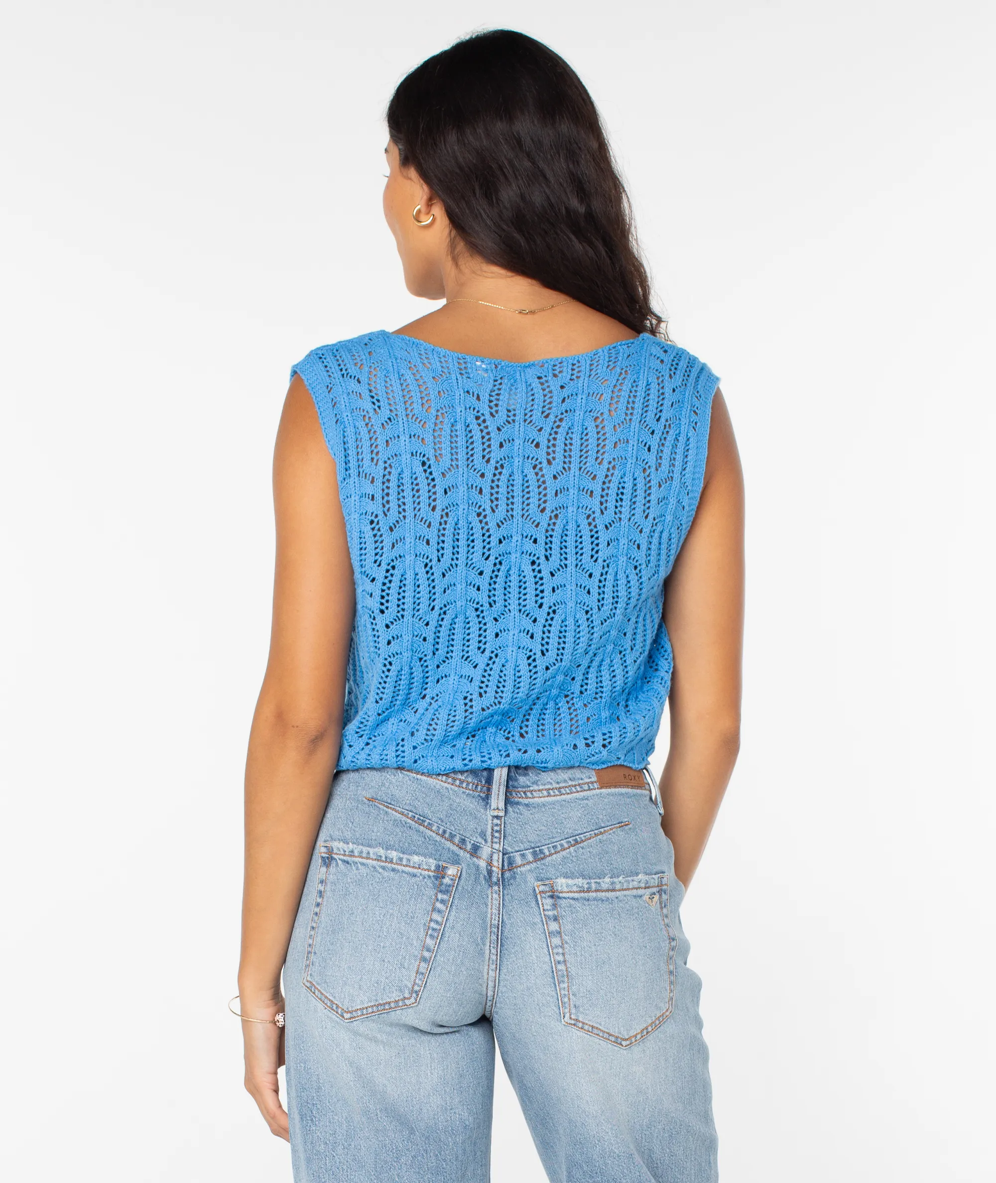 Beach Bound Crochet Vest Sweater sold by Roxy product image thumbnail 3