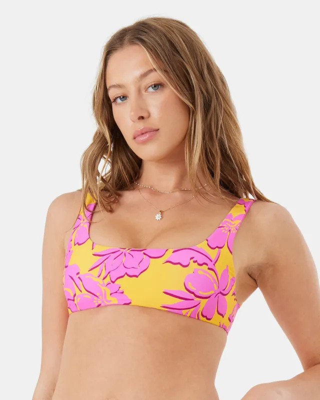 Island Time Reversible Square Neck Bralette Bikini Top sold by Roxy