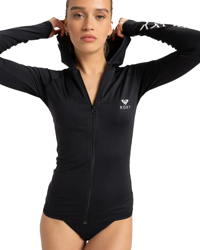 New Essentials Long Sleeve Hoodie Zipped Rashguard sold by Roxy
