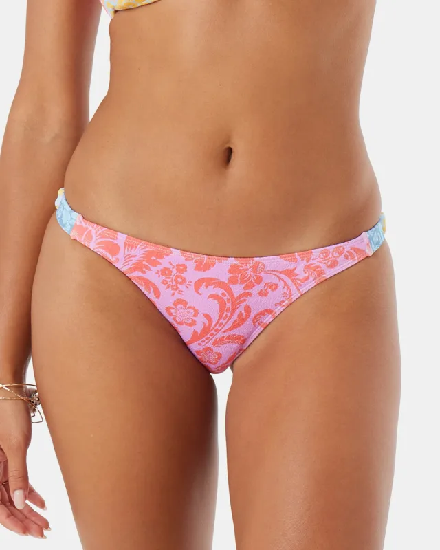 Tapestry Patchwork Side Tab Cheeky Bikini Bottom made by Roxy