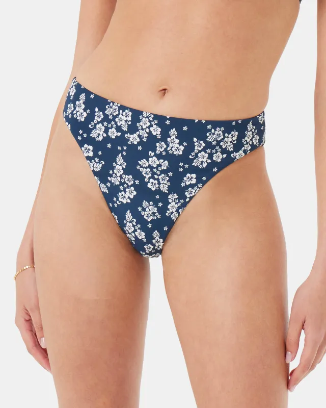 Hibiscus Haven Midrise High Leg Moderate Bikini Bottom sold by Roxy
