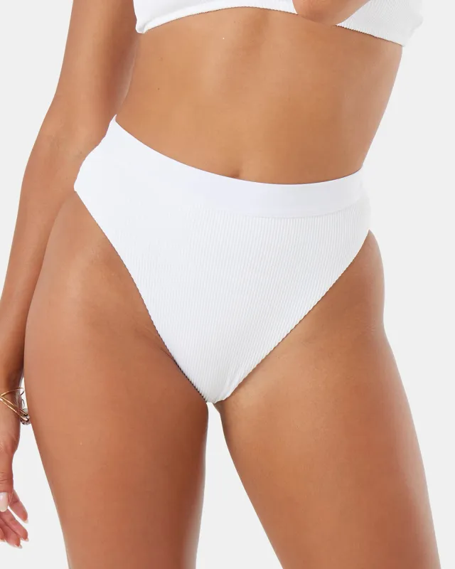 Rib Roxy Love Banded High Waist Moderate Bikini Bottom sold by Roxy
