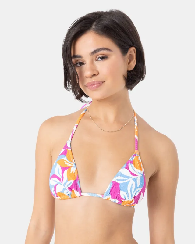 Topanga Canyon Mini Tiki Triangle Bikini Top sold by Roxy