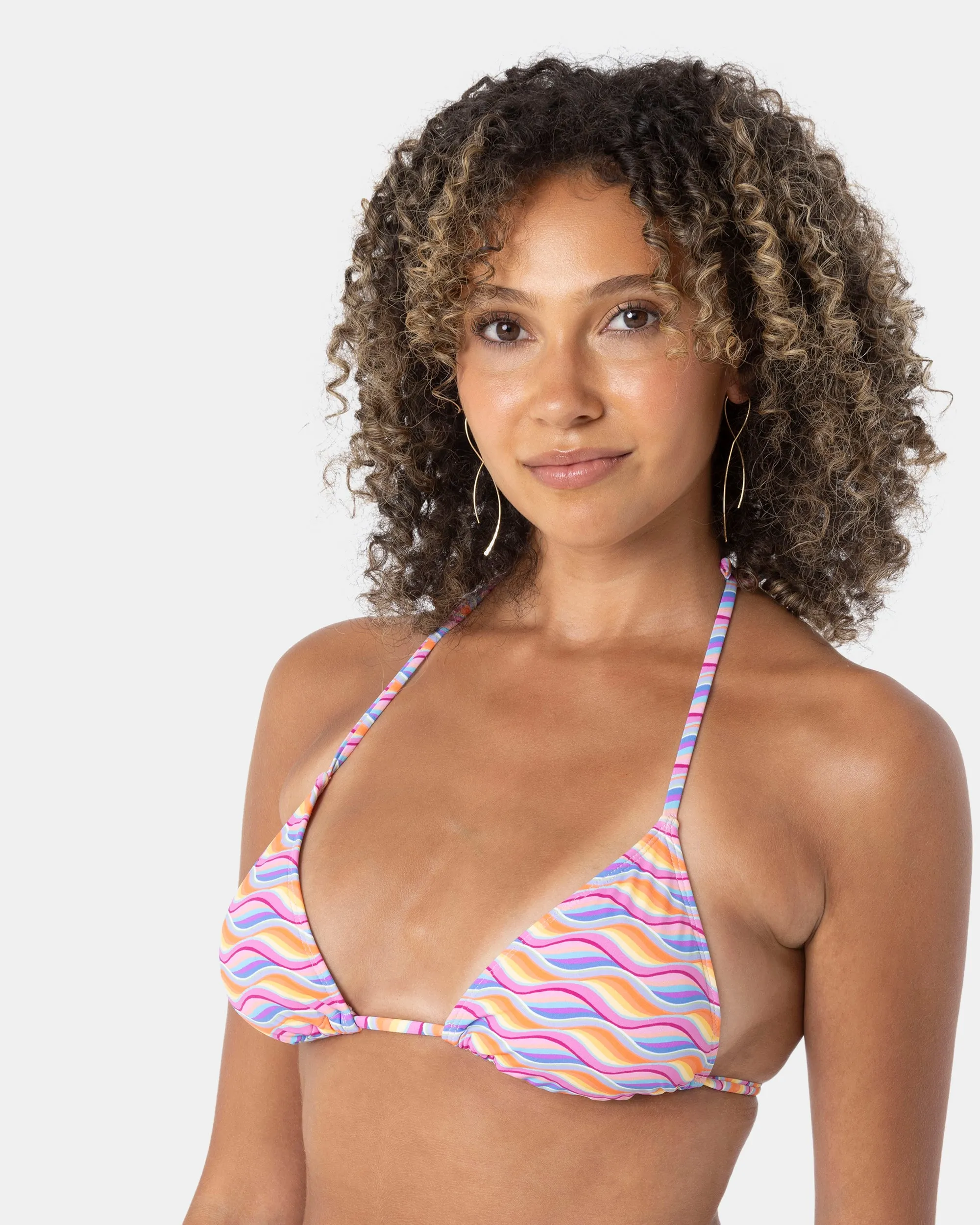 High Tide Tiki Triangle Bikini Top sold by Roxy