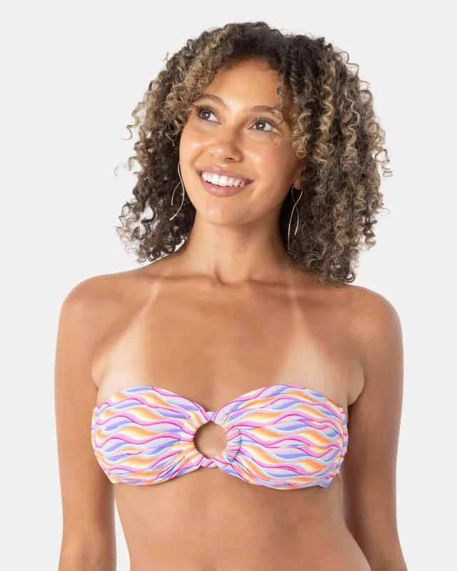 High Tide Ring Bandeau Bikini Top sold by Roxy