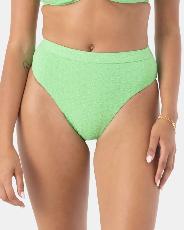 Haleiwa Banded High Waist Moderate Bikini Bottom sold by Roxy