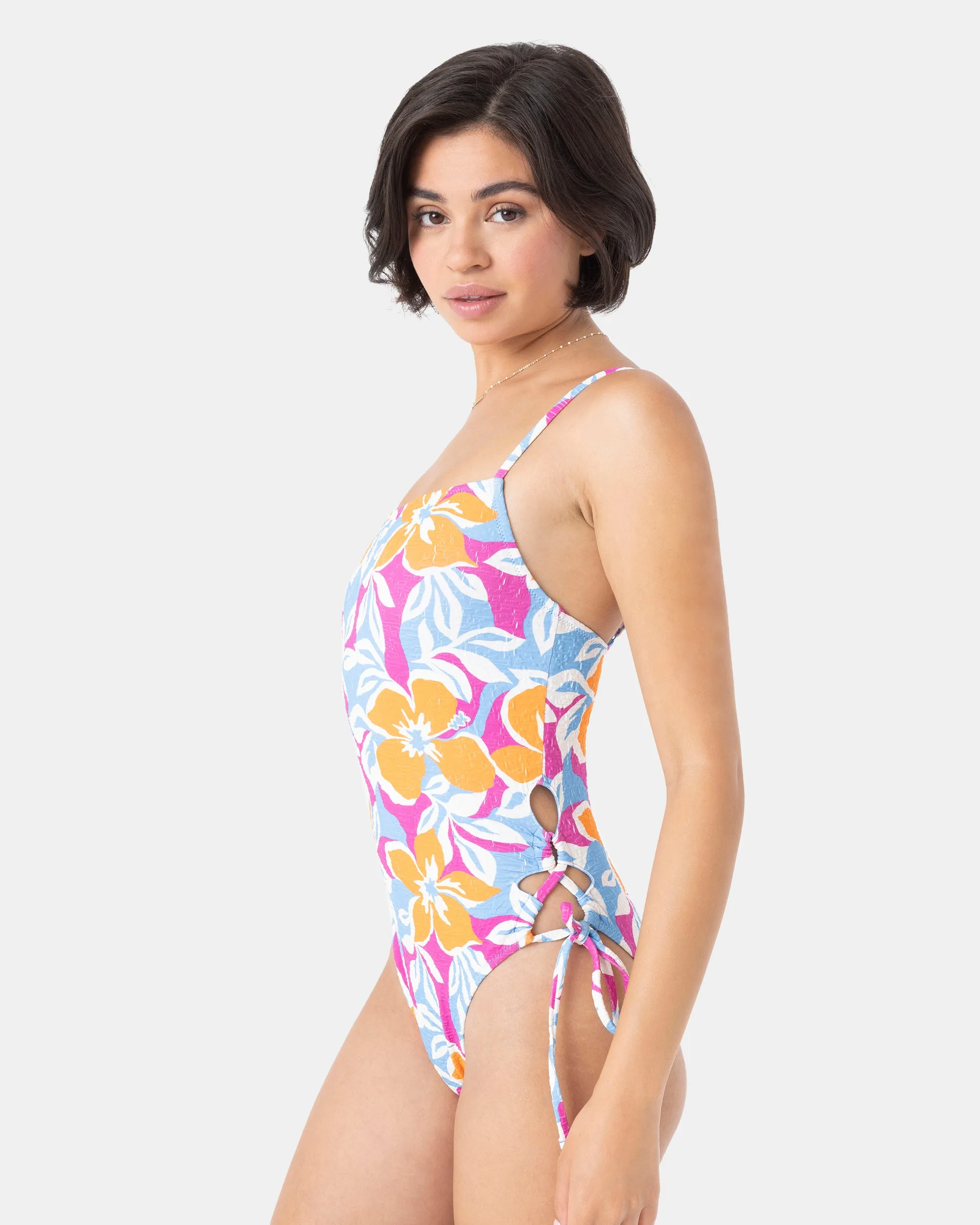 Topanga Canyon Lace Up Side One Piece Swimsuit sold by Roxy product image thumbnail 4