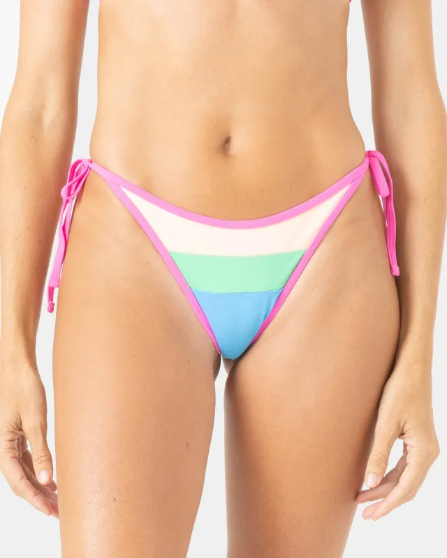 Surf City Colorblock Tie Side Cheeky Bikini Bottom sold by Roxy