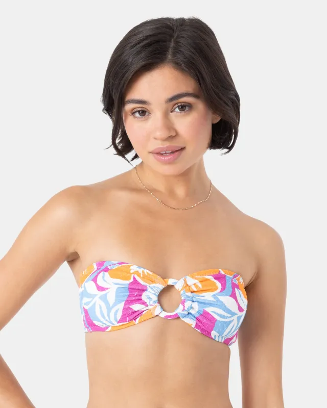 Topanga Canyon Ring Bandeau Bikini Top made by Roxy