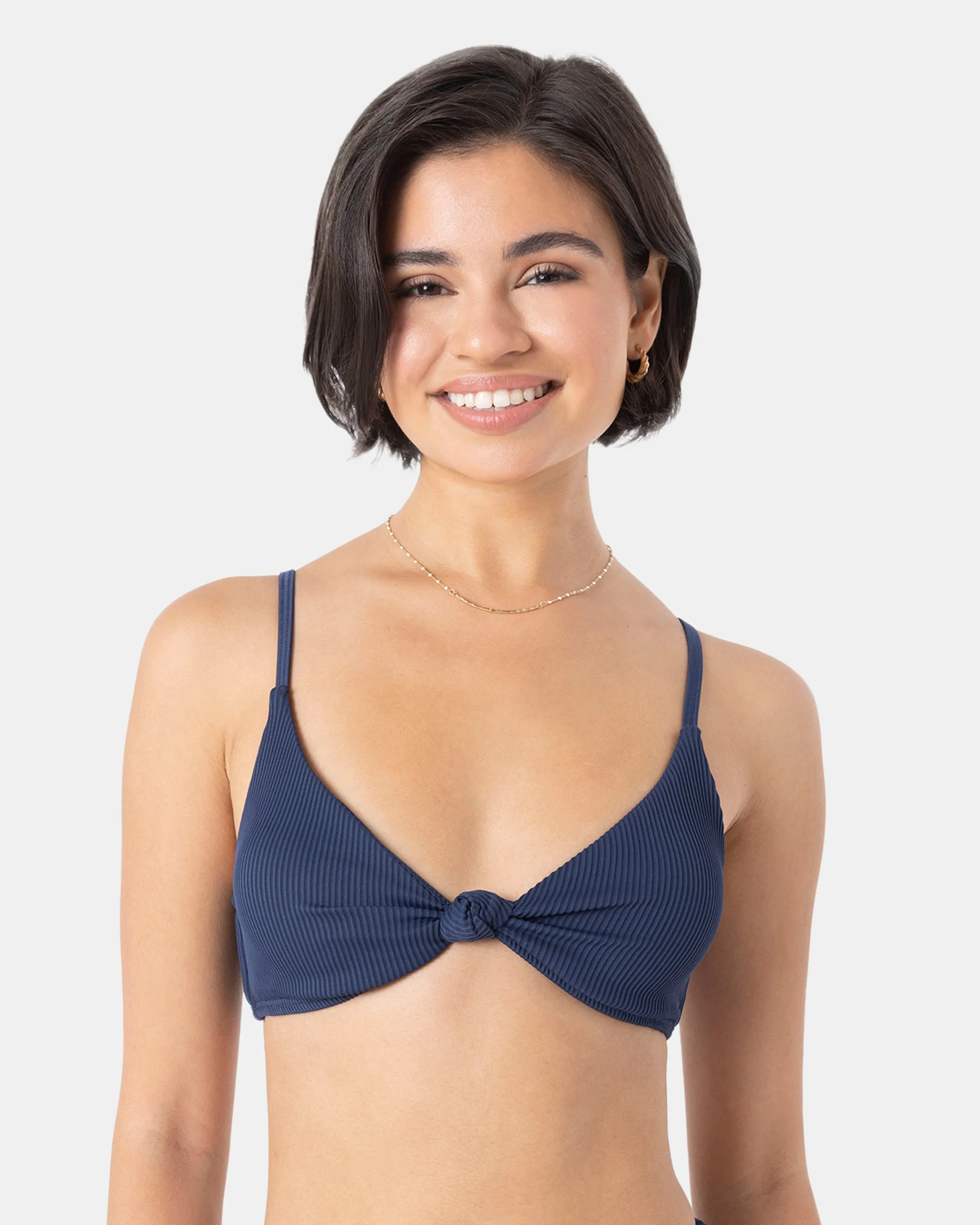 Rib Roxy Love Knot Bralette Bikini Top sold by Roxy