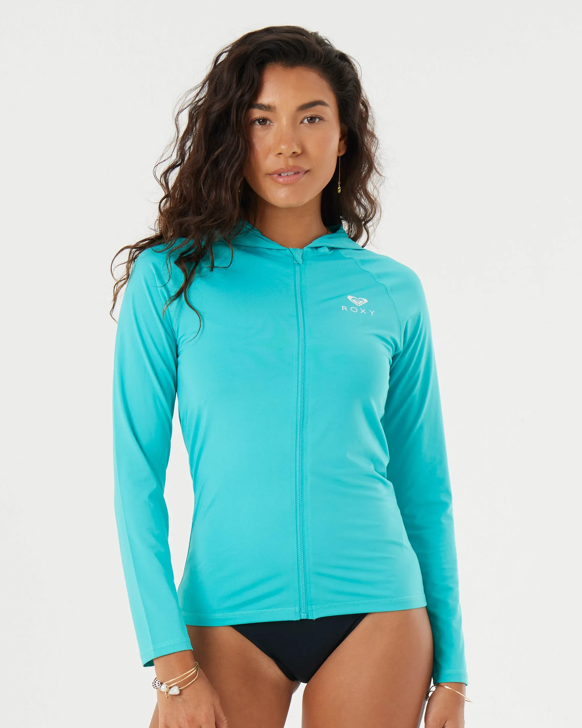 New Essentials Long Sleeve Hoodie Zipped Rashguard sold by Roxy