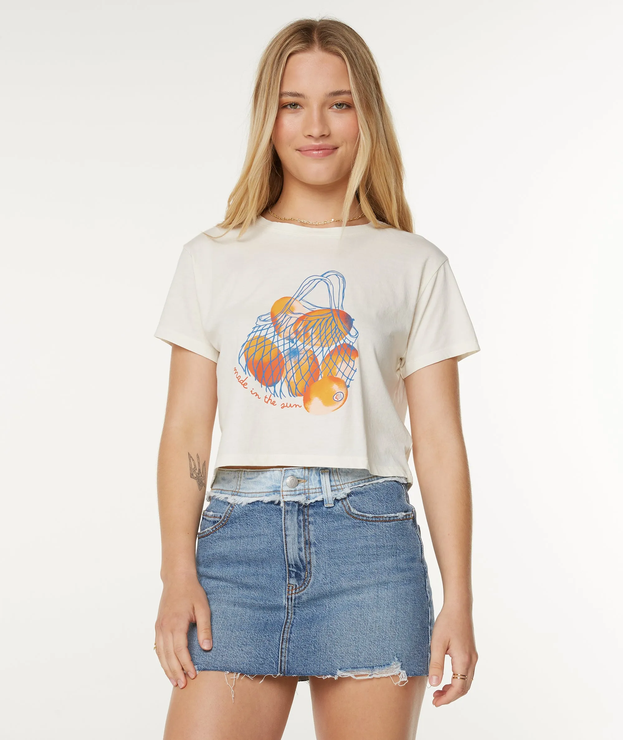 Sunny Days Cropped Boxy Tee sold by Roxy product image thumbnail 4