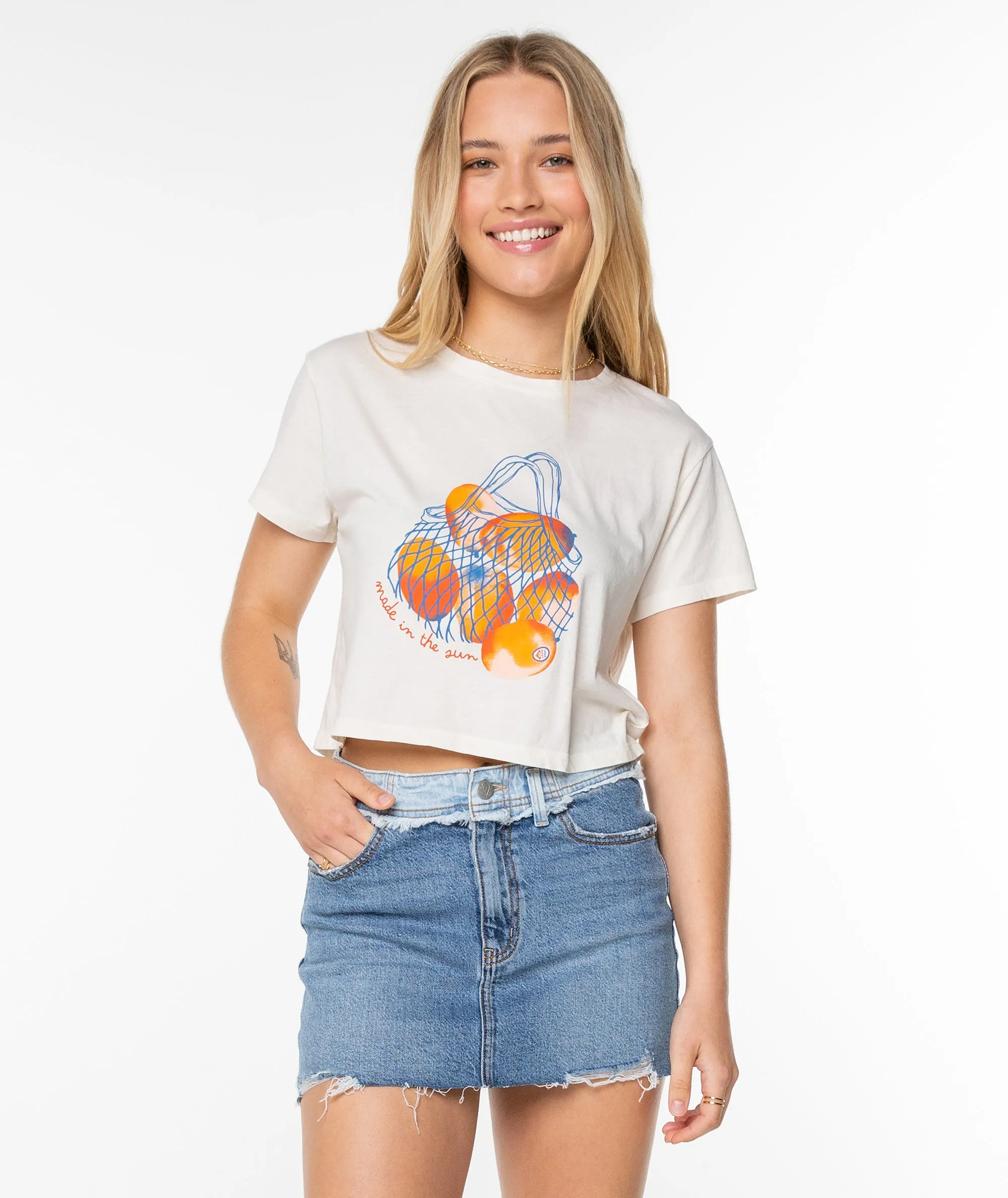 Sunny Days Cropped Boxy Tee sold by Roxy
