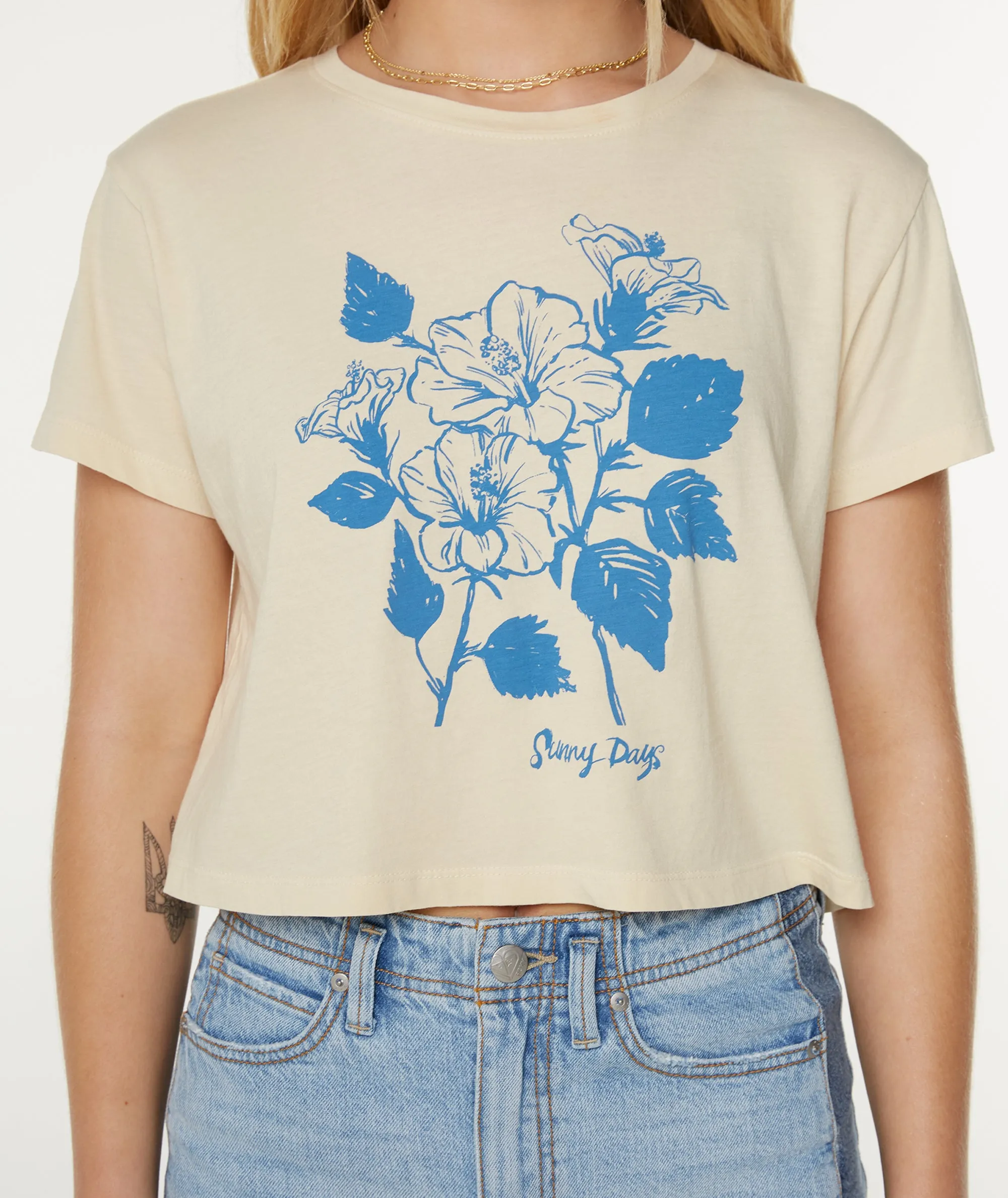 Sunny Days Cropped Boxy Tee sold by Roxy product image thumbnail 4