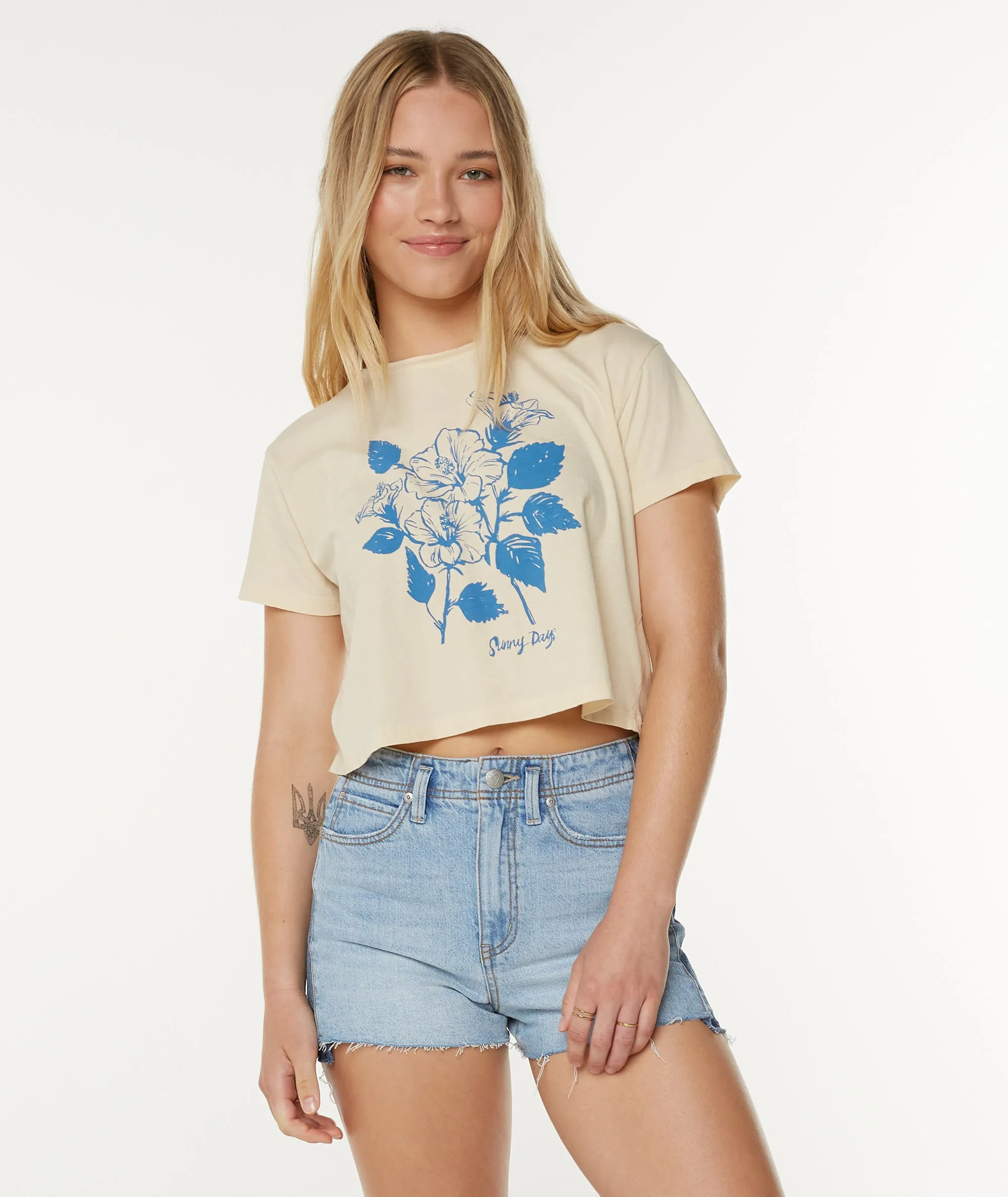 Sunny Days Cropped Boxy Tee sold by Roxy product image thumbnail 5
