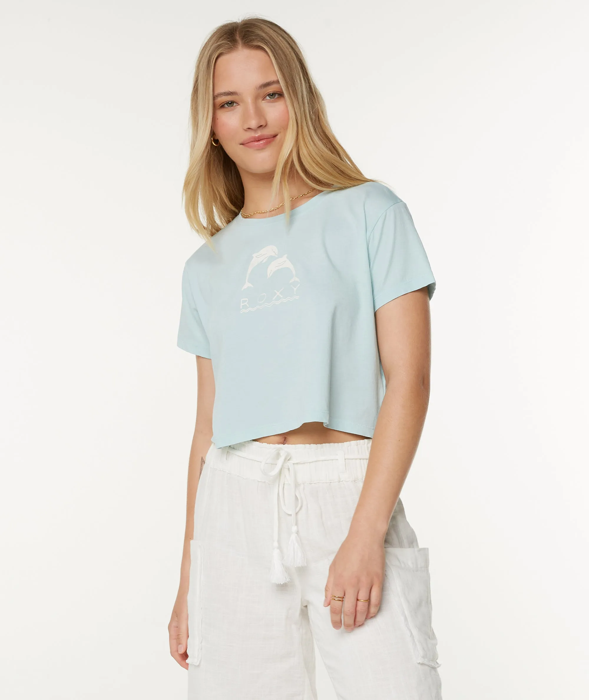 Sunset Dreams Cropped Boxy Tee sold by Roxy
