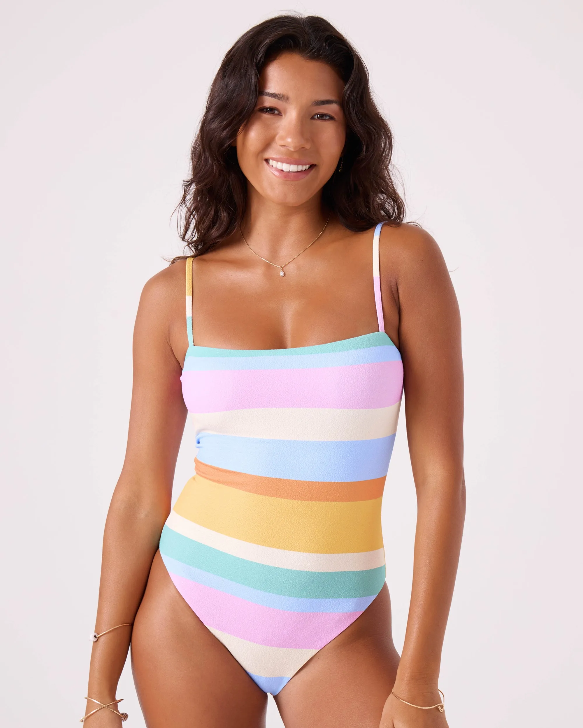 Go My Way Bandeau One Piece Swimsuit sold by Roxy