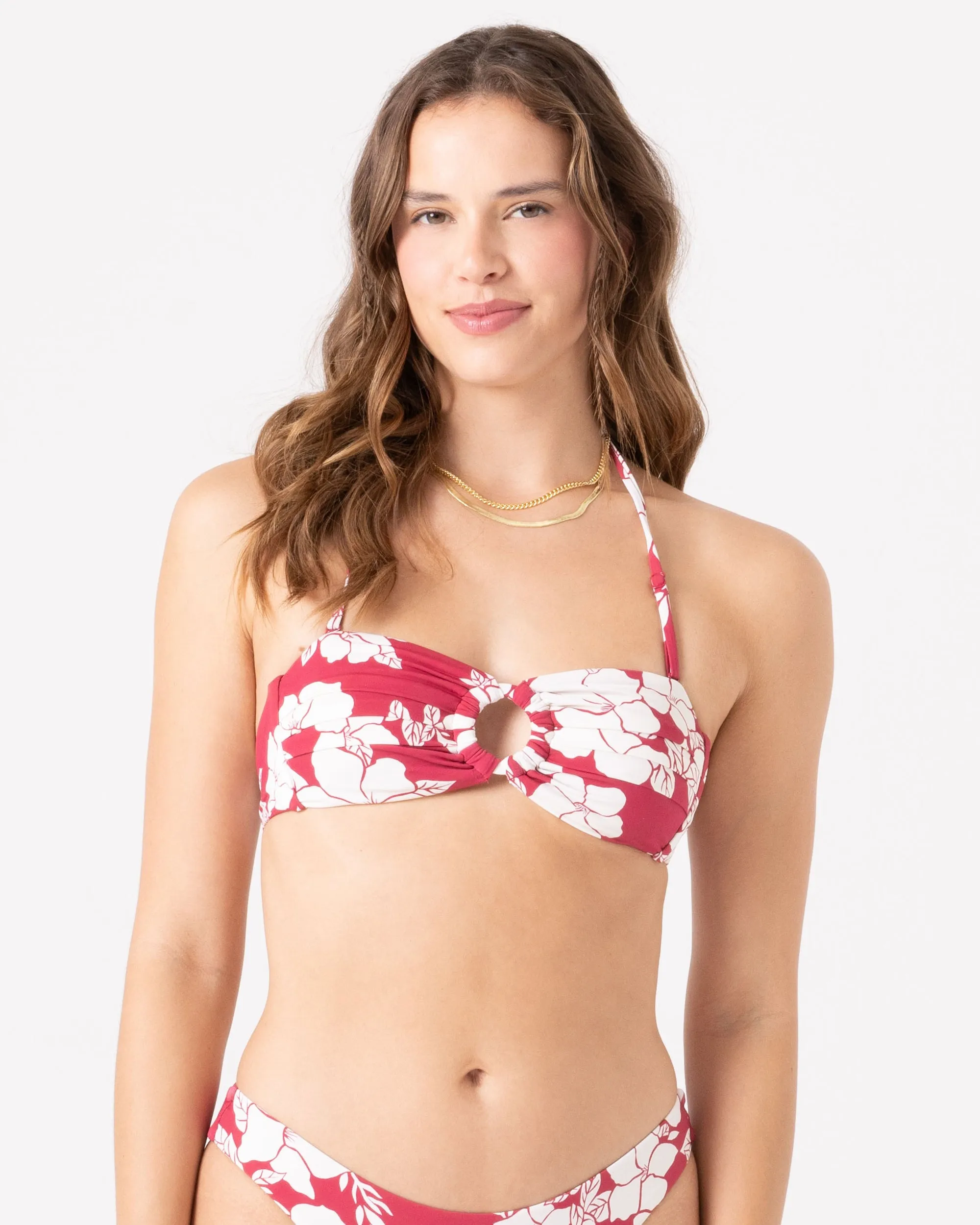Hibiscus Hideaway Ring Bandeau Bikini Top sold by Roxy product image thumbnail 4