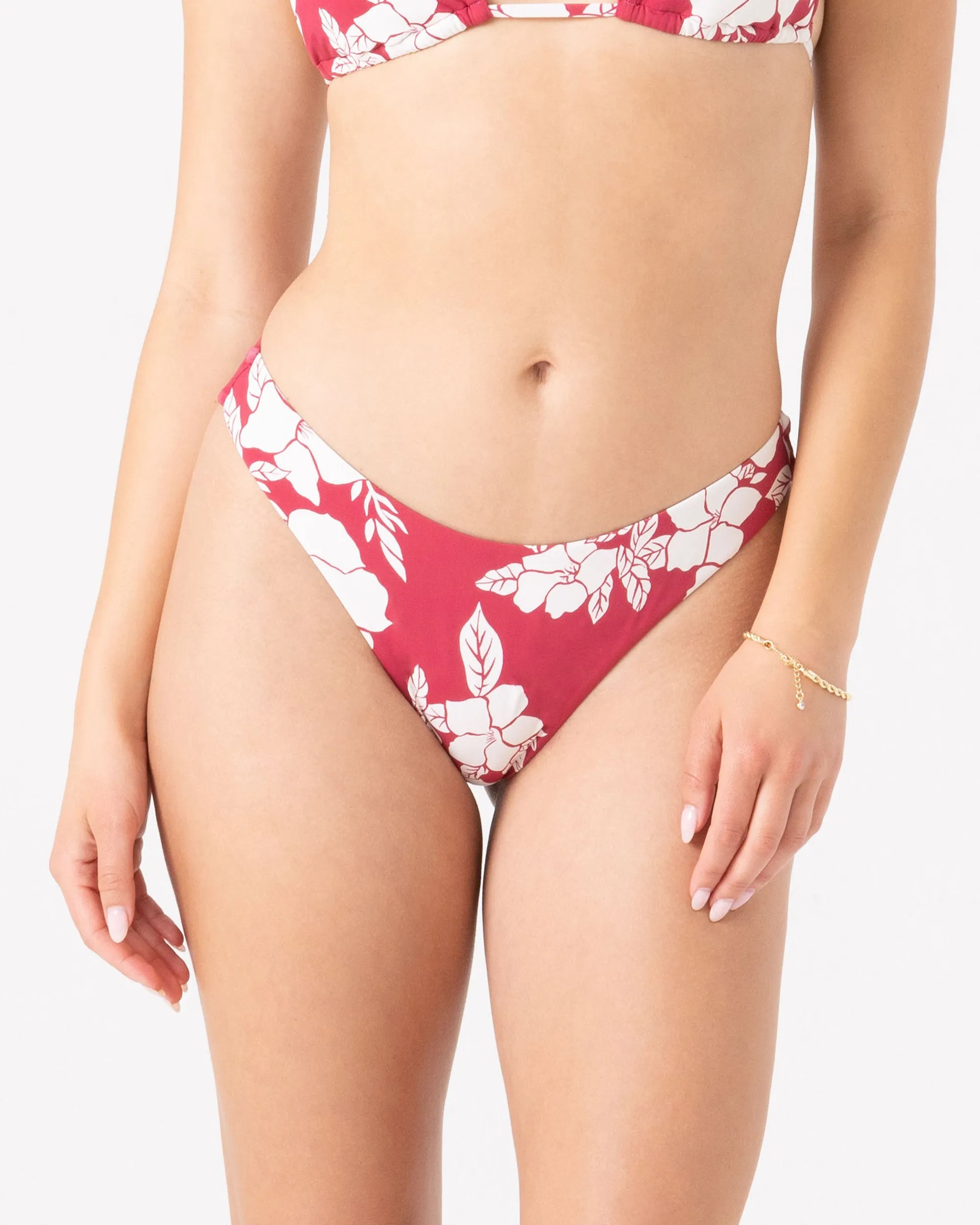 Hibiscus Hideaway Scoop Cheeky Bikini Bottom sold by Roxy