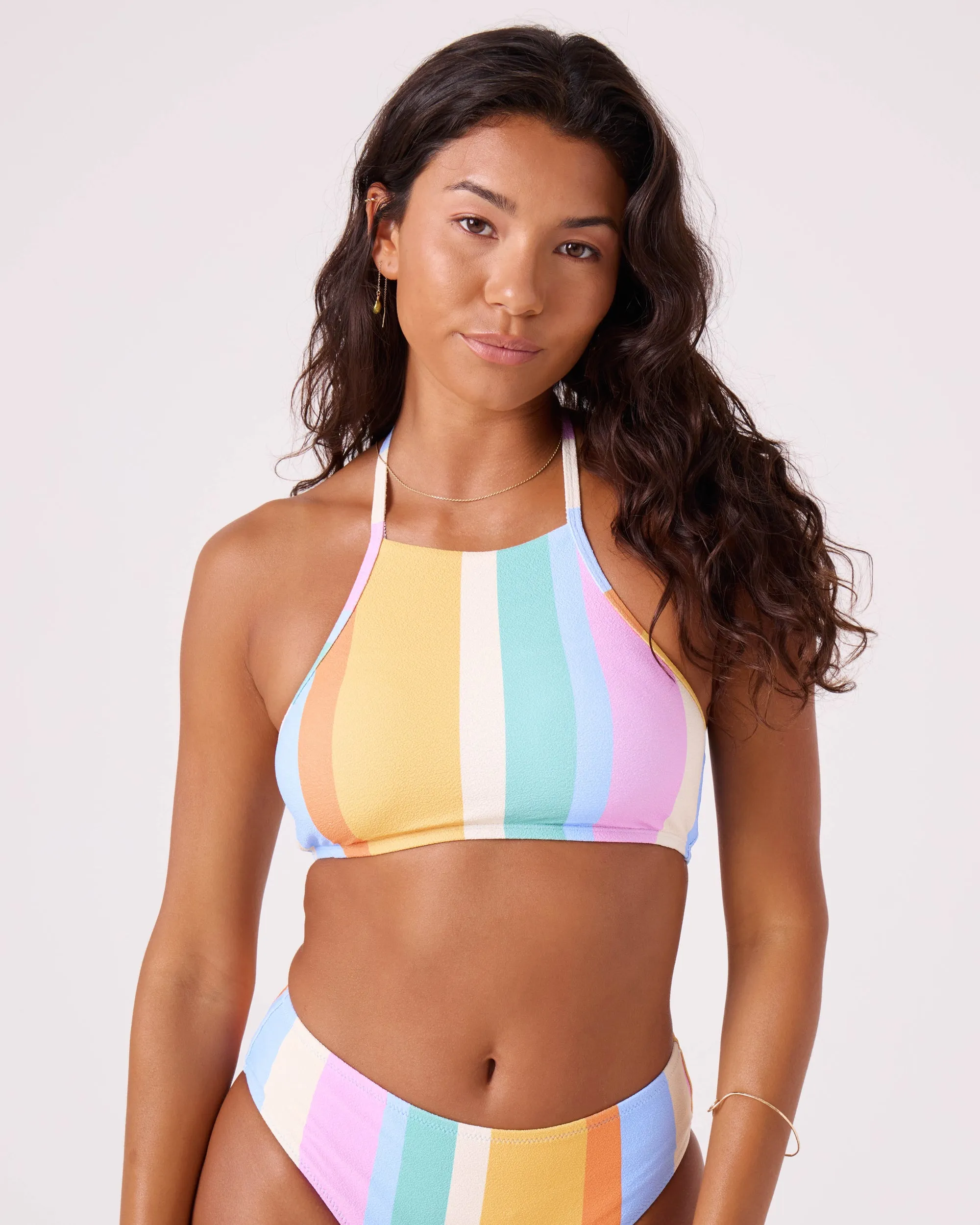 Go My Way High Neck Bikini Top sold by Roxy