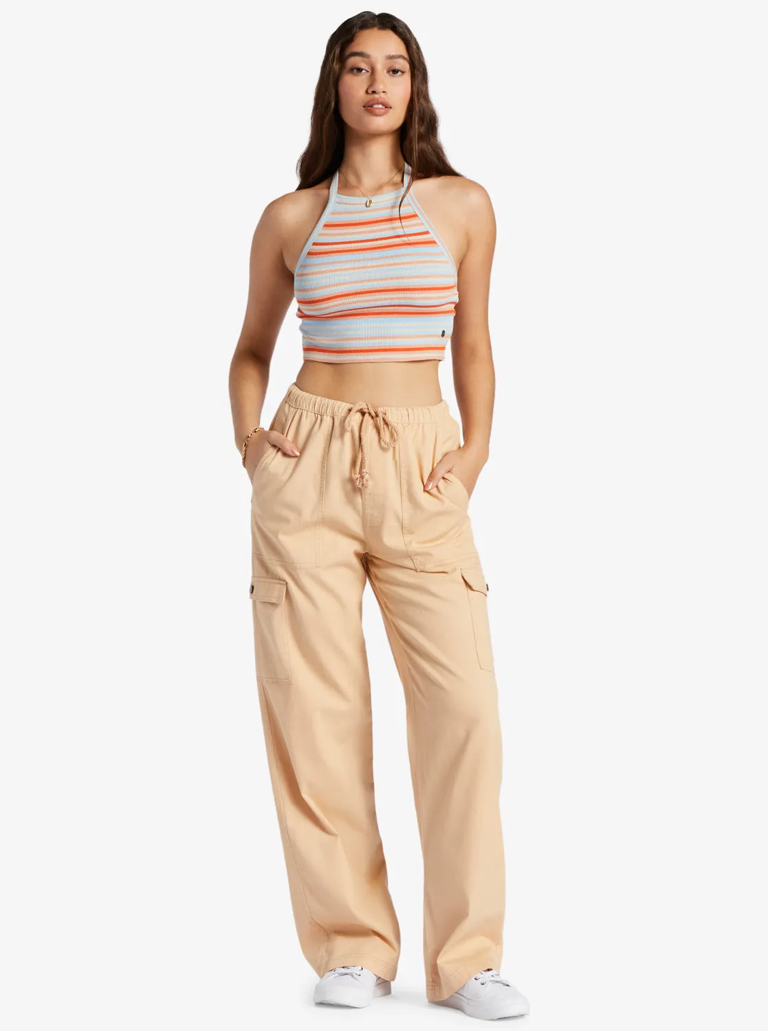 Beach Cruiser Crop Top - Warm Sunset Stripe sold by Roxy product image thumbnail 4