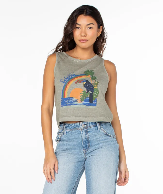 Vintage Toucan Wildflower Tank sold by Roxy