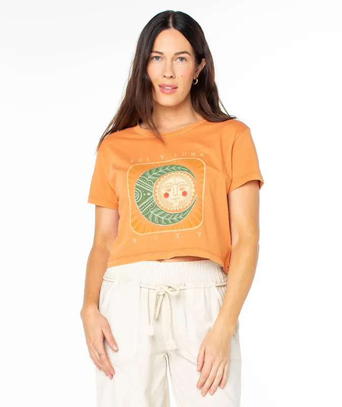 Sol Y Luna Cropped Boxy Tee sold by Roxy