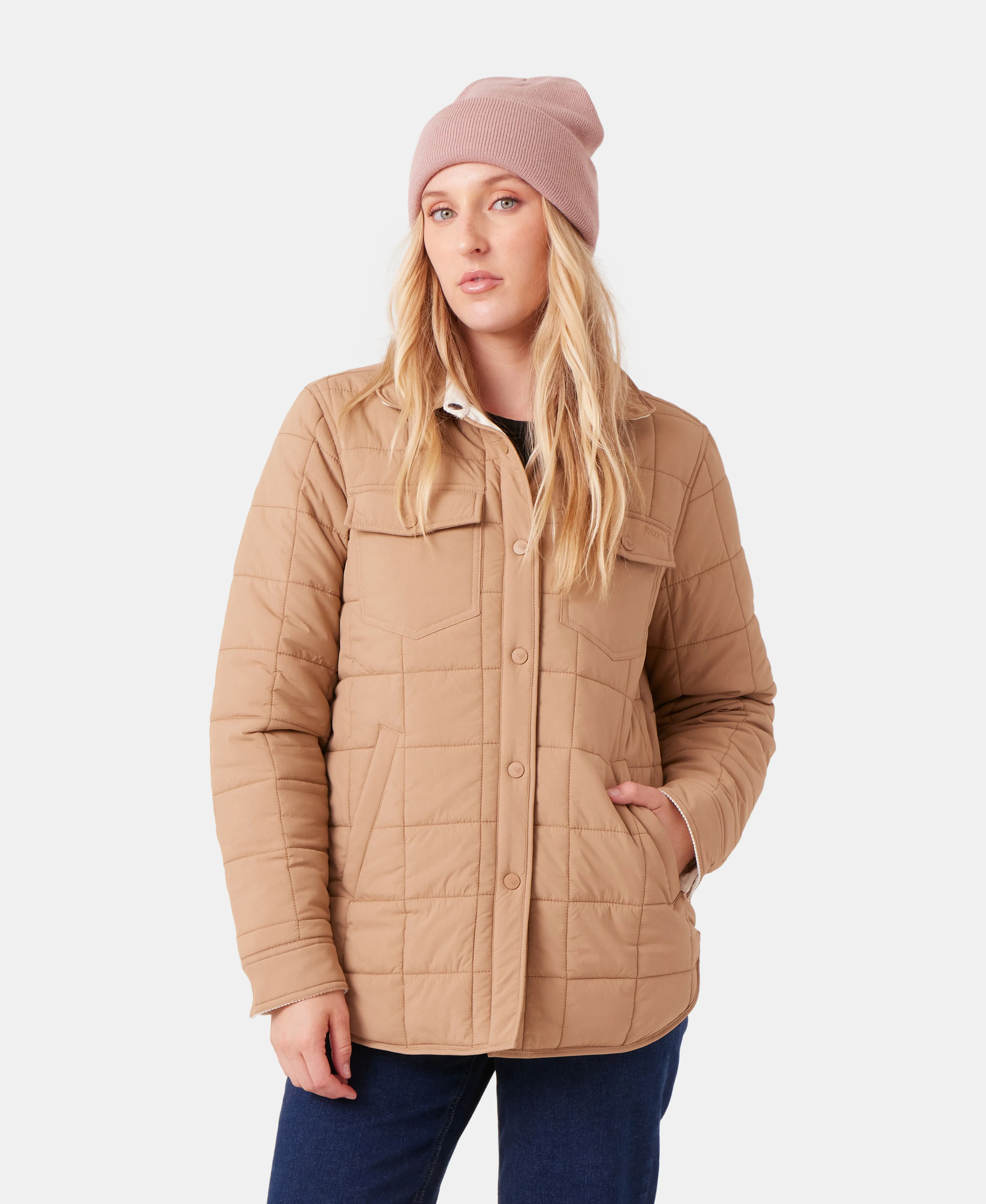 Alpine Quilted Shacket sold by Roxy