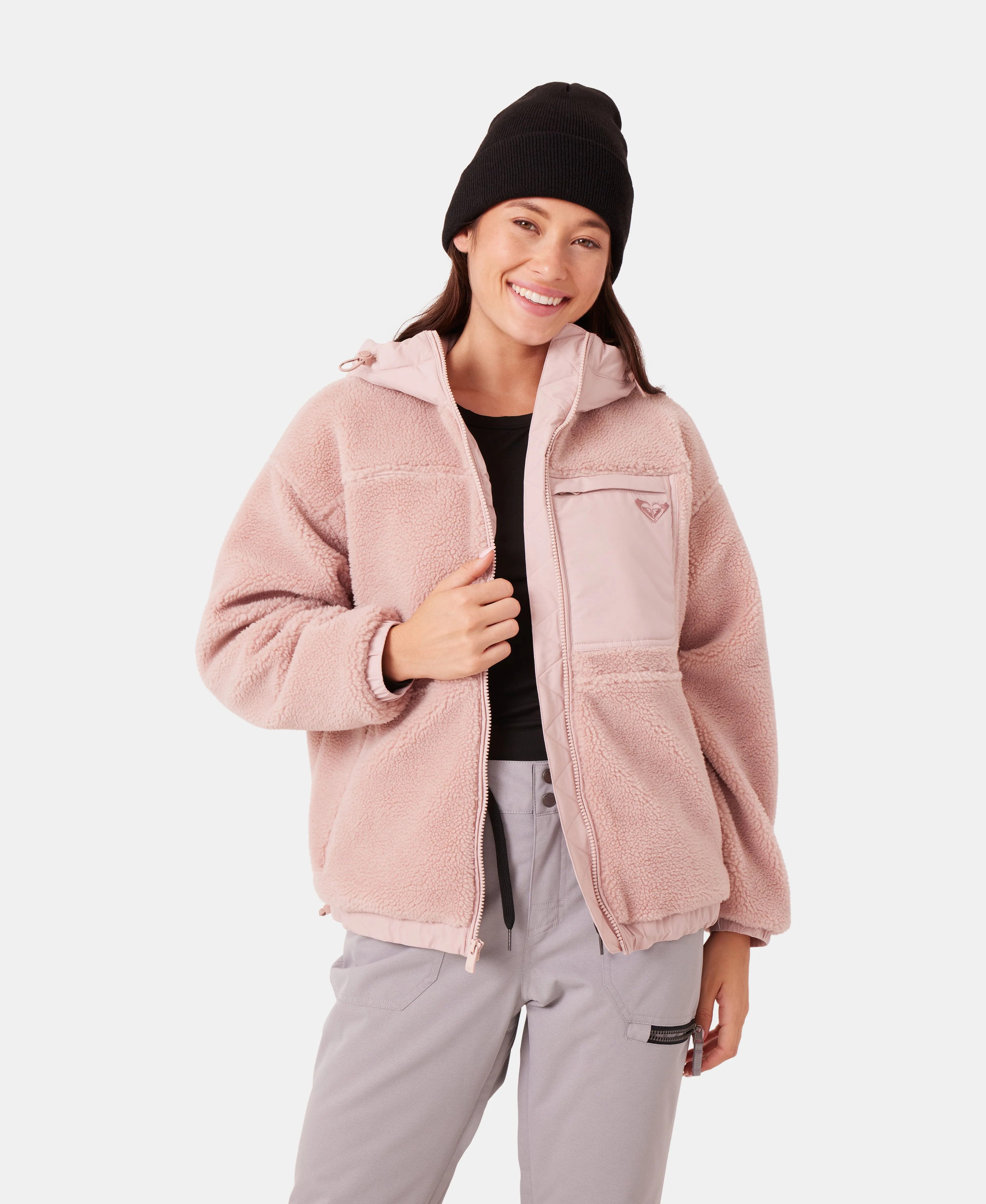 Everest Hooded Sherpa Jacket sold by Roxy