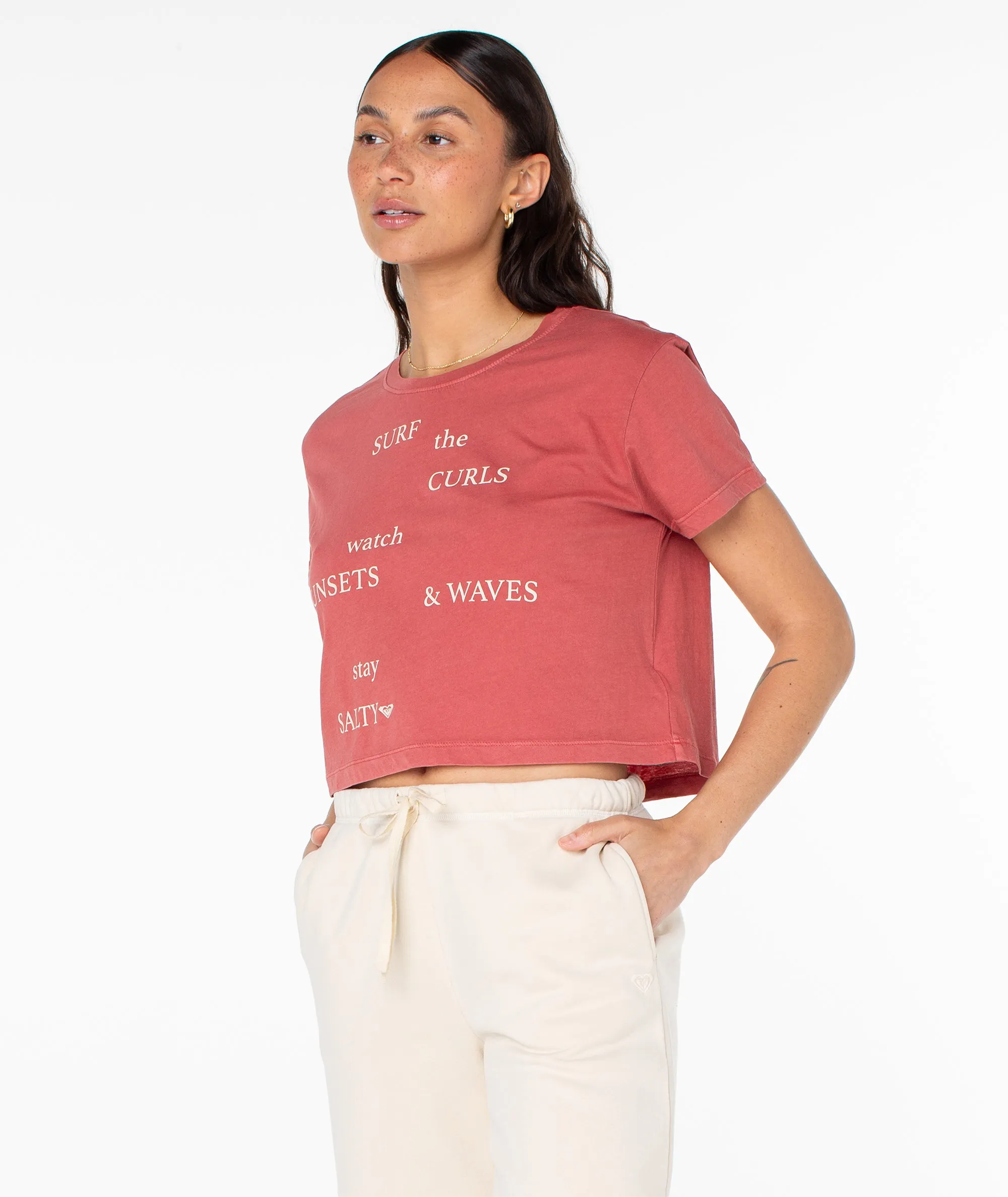 Surf Poem Cropped Boxy Tee sold by Roxy product image thumbnail 2