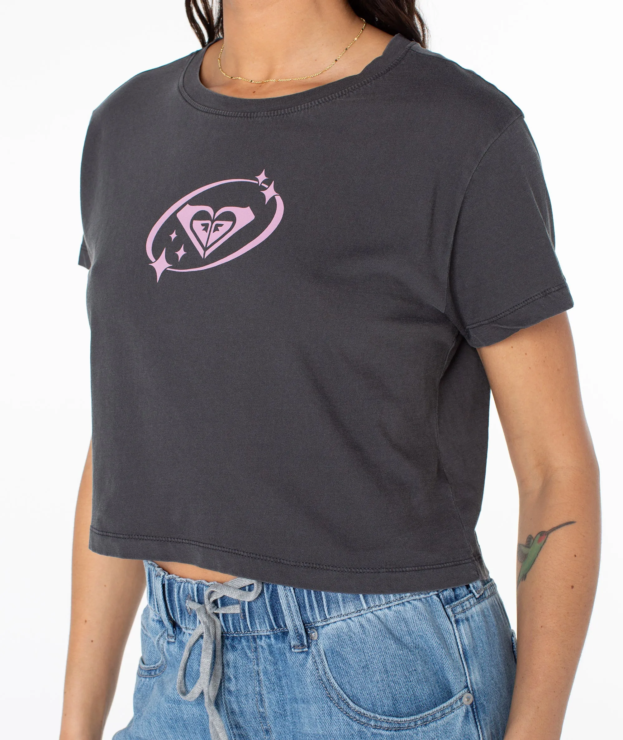 Saturn Classic Cropped Boxy Tee sold by Roxy product image thumbnail 4
