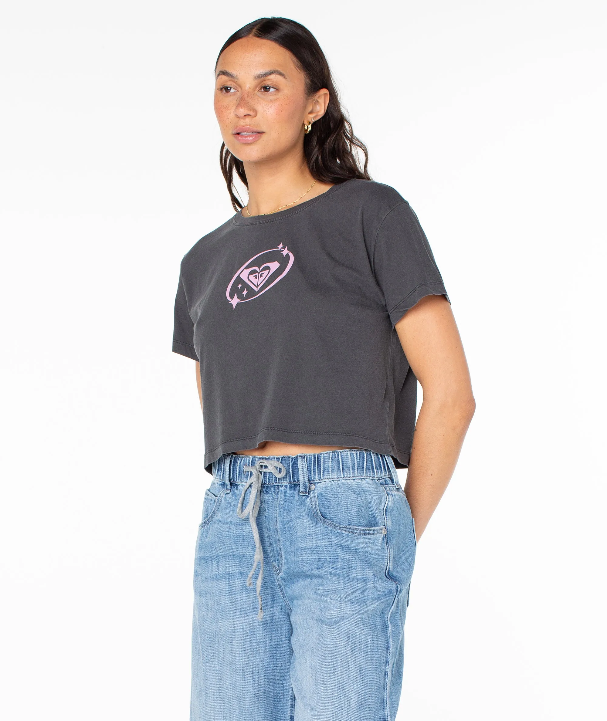 Saturn Classic Cropped Boxy Tee sold by Roxy product image thumbnail 2