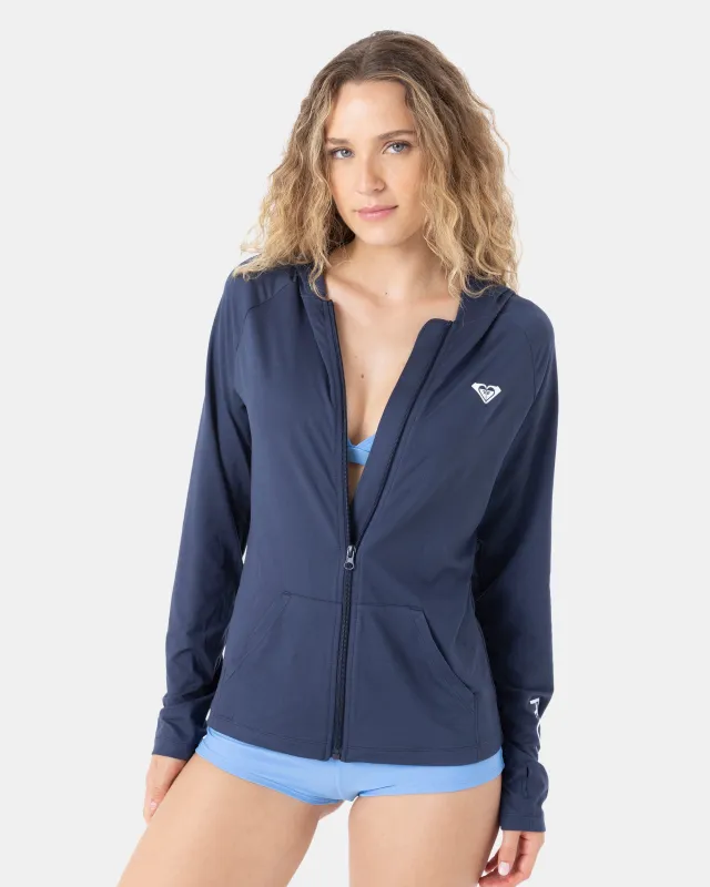 Long Sleeve Hoodie Zipped Rashguard sold by Roxy
