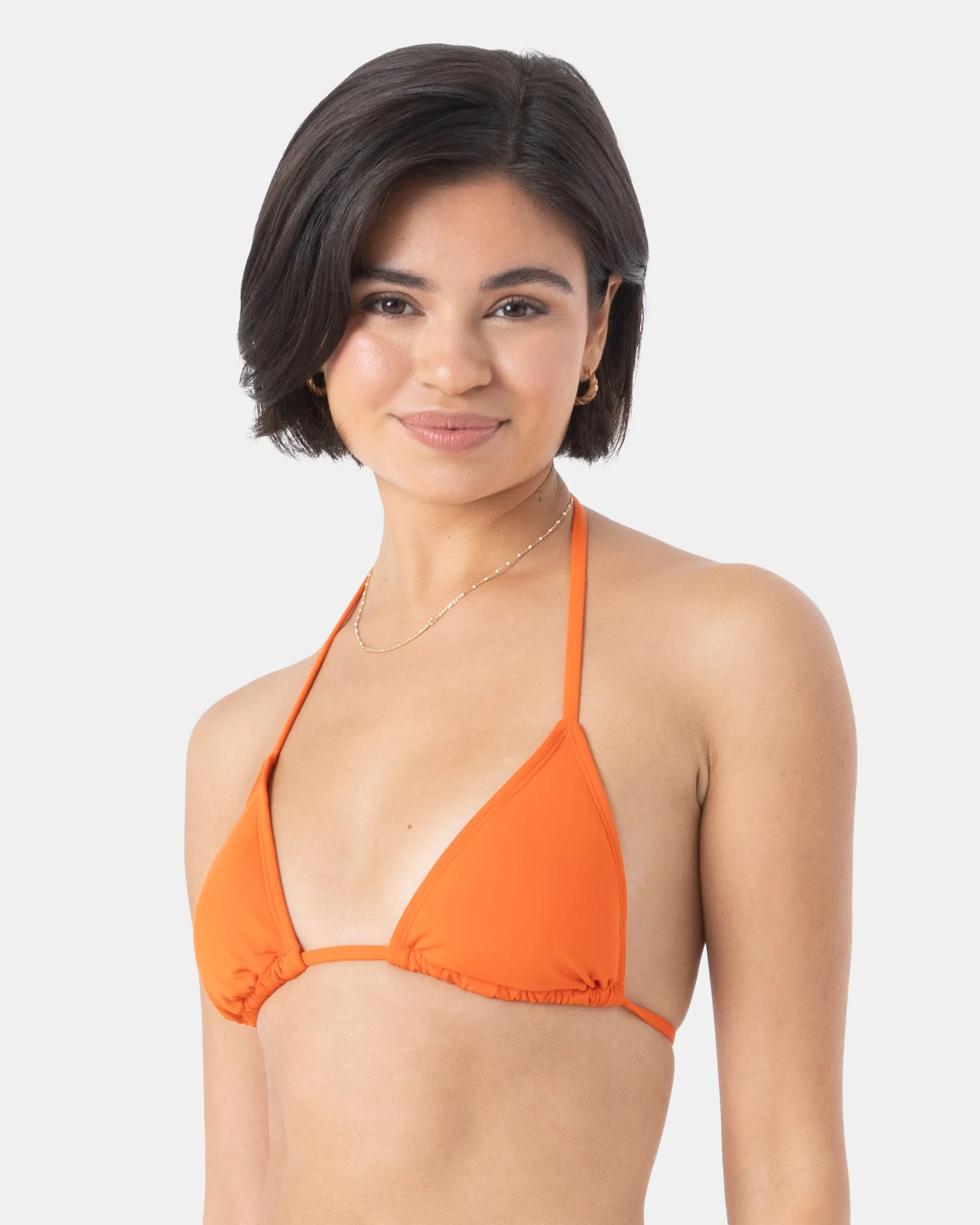 SD Beach Classics Moderate Tiki Triangle Bikini Top sold by Roxy