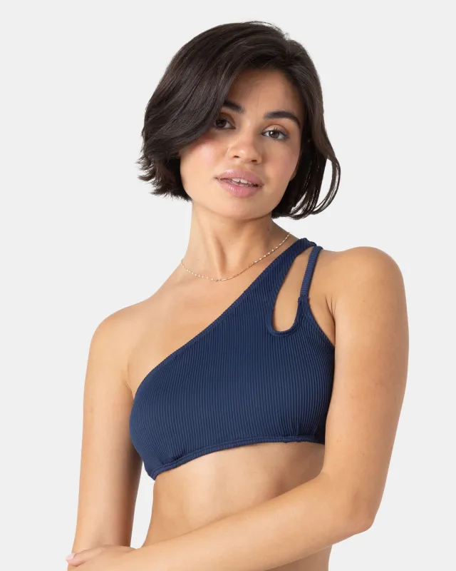 Rib Roxy Love Asymmetrical Bralette Bikini Top sold by Roxy